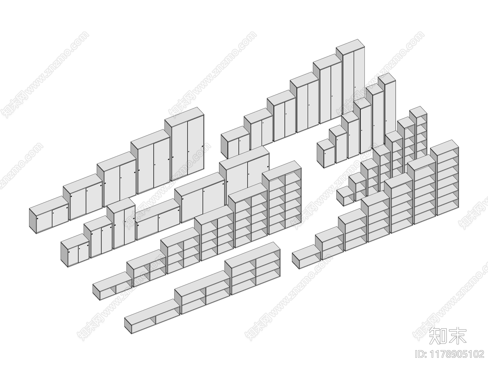 现代文件柜SU模型下载【ID:1178905102】