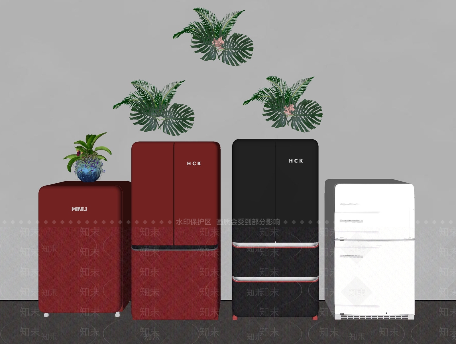 冰箱SU模型下载【ID:1178907090】