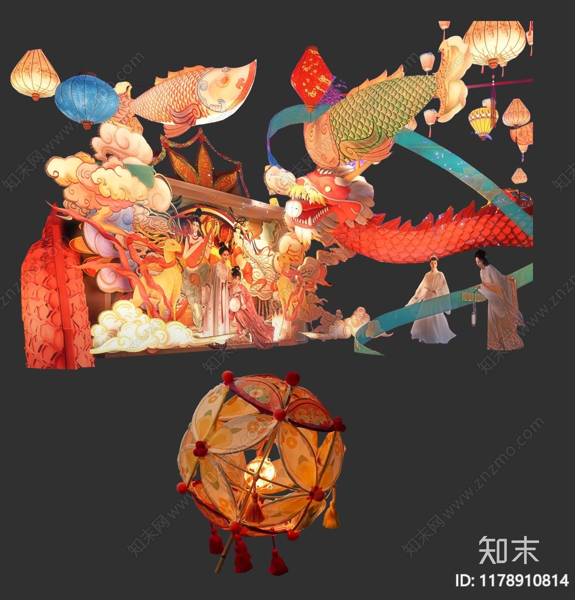 中式灯笼下载【ID:1178910814】