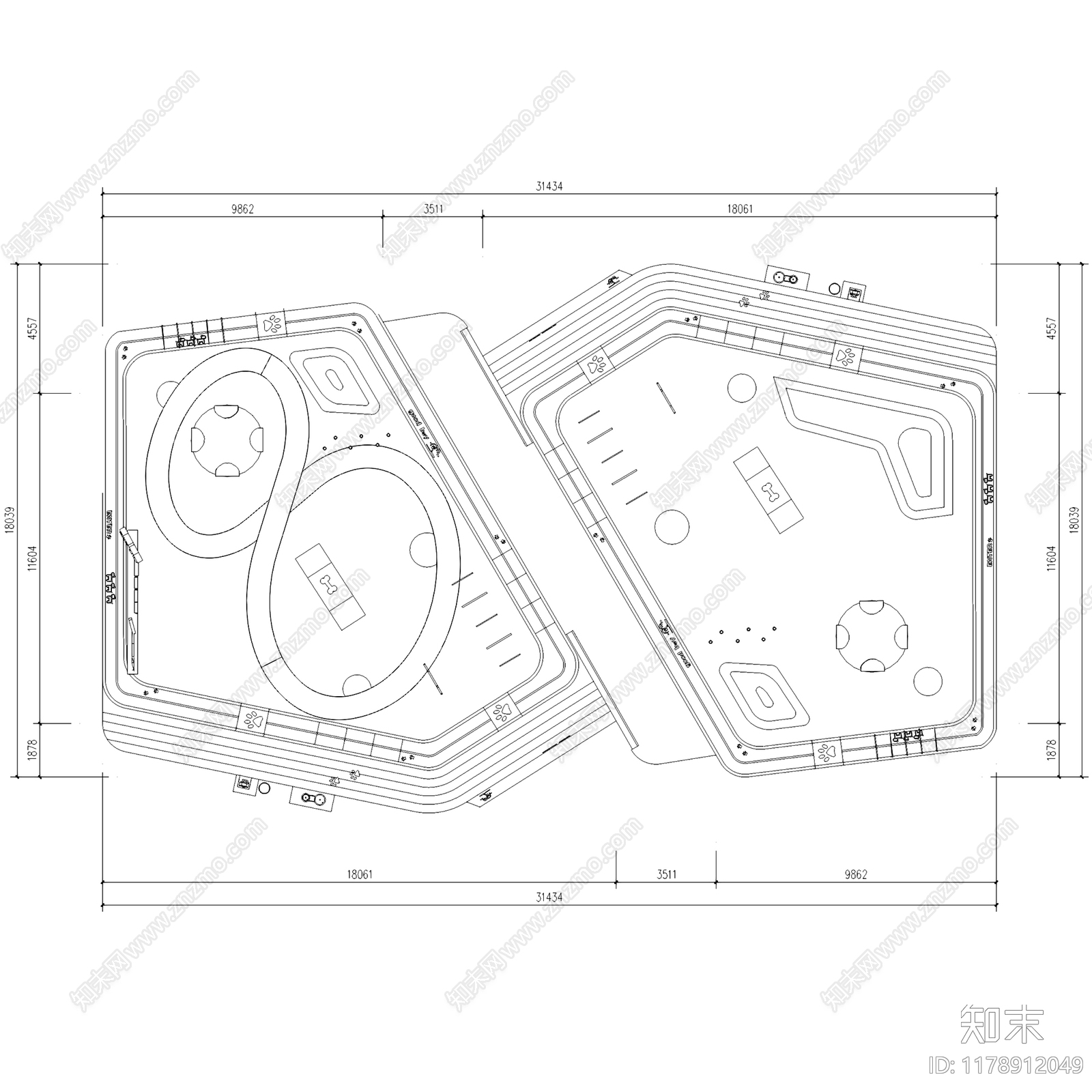 宠物店施工图下载【ID:1178912049】