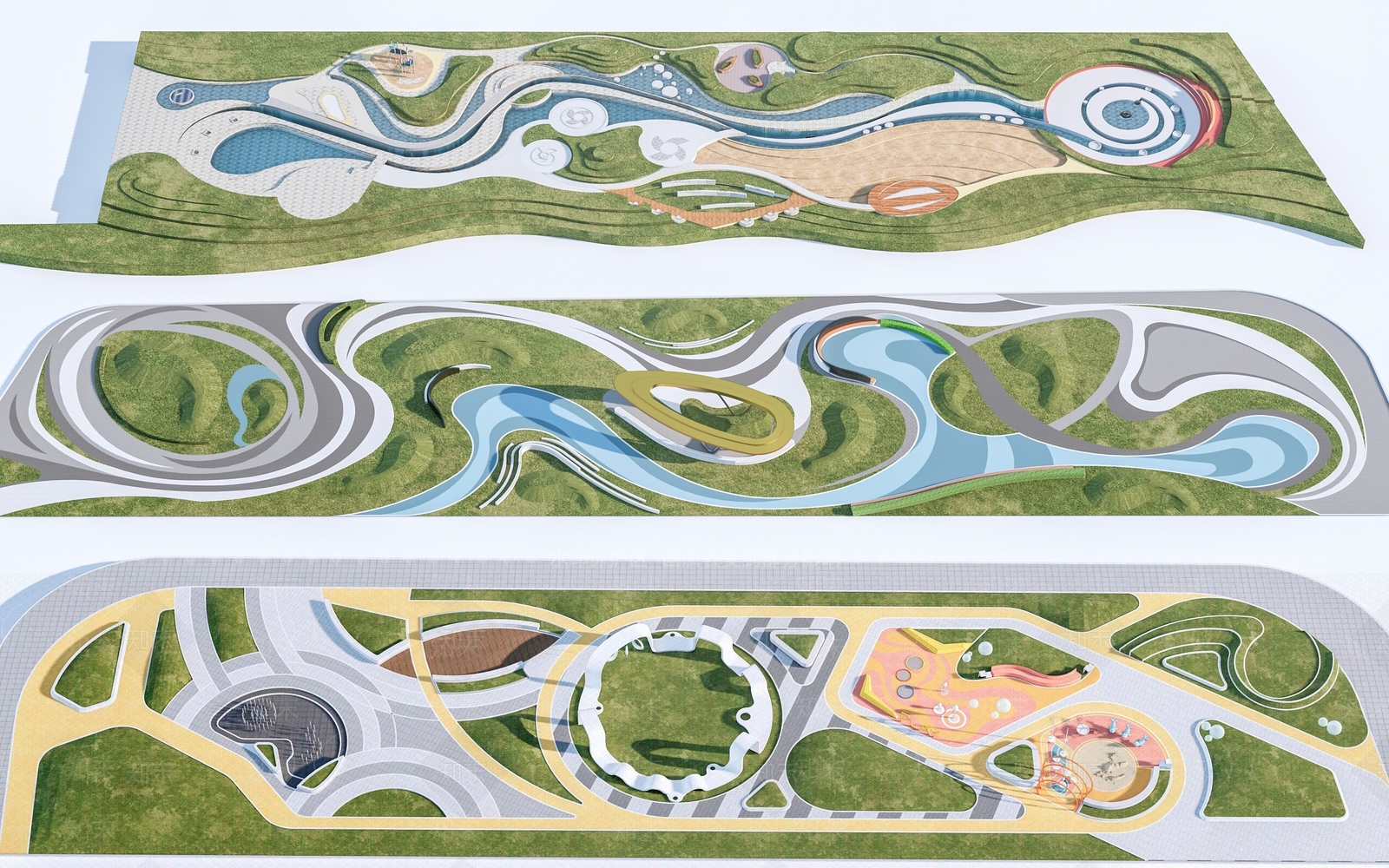 现代公园3D模型下载【ID:1178914909】