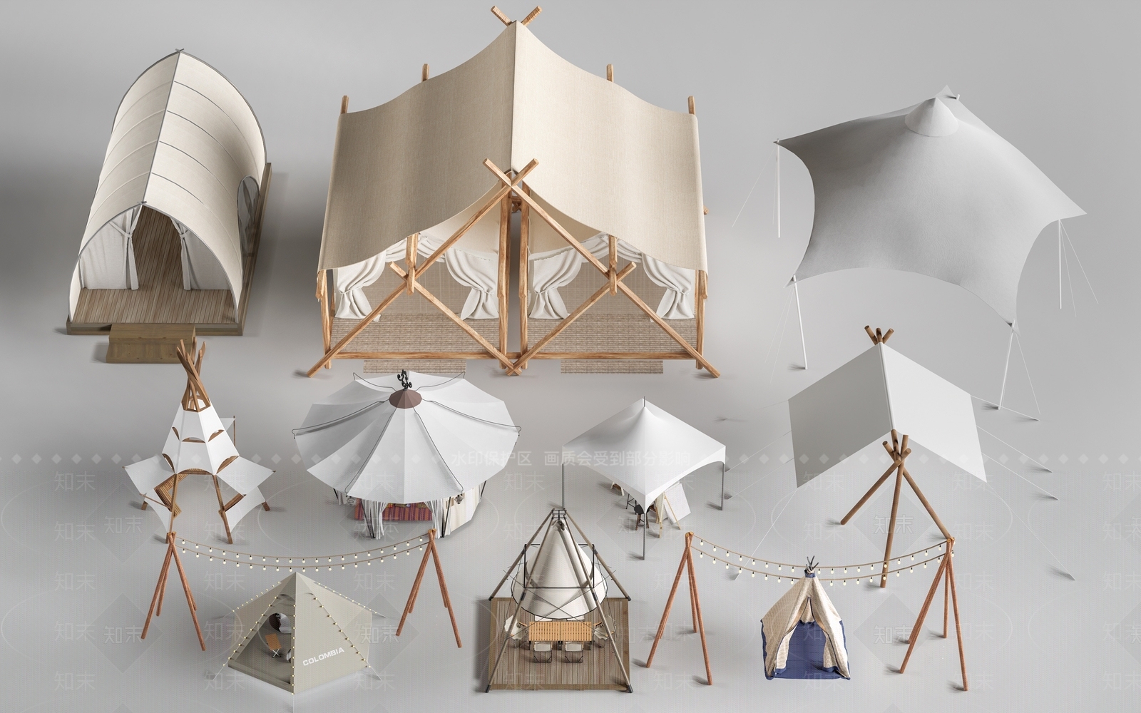 帐篷3D模型下载【ID:1178915930】