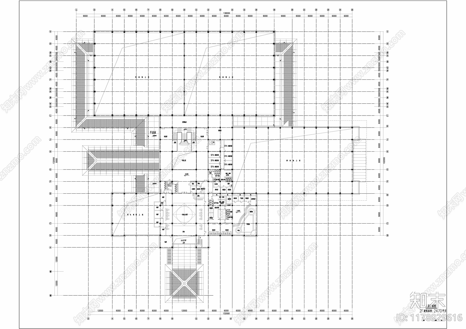 新中式酒店建筑施工图下载【ID:1178929616】