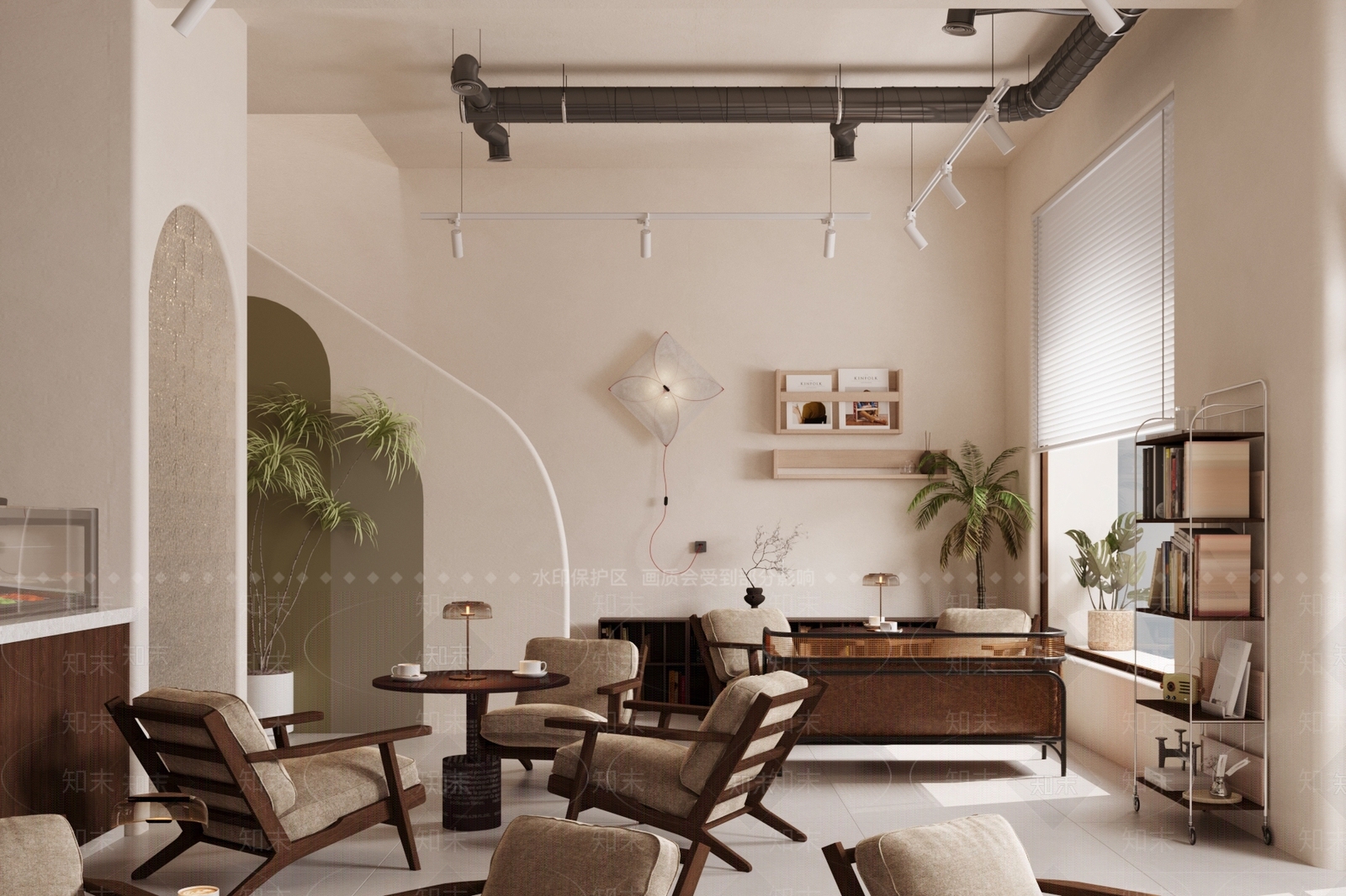 侘寂咖啡厅SU模型下载【ID:1178938726】