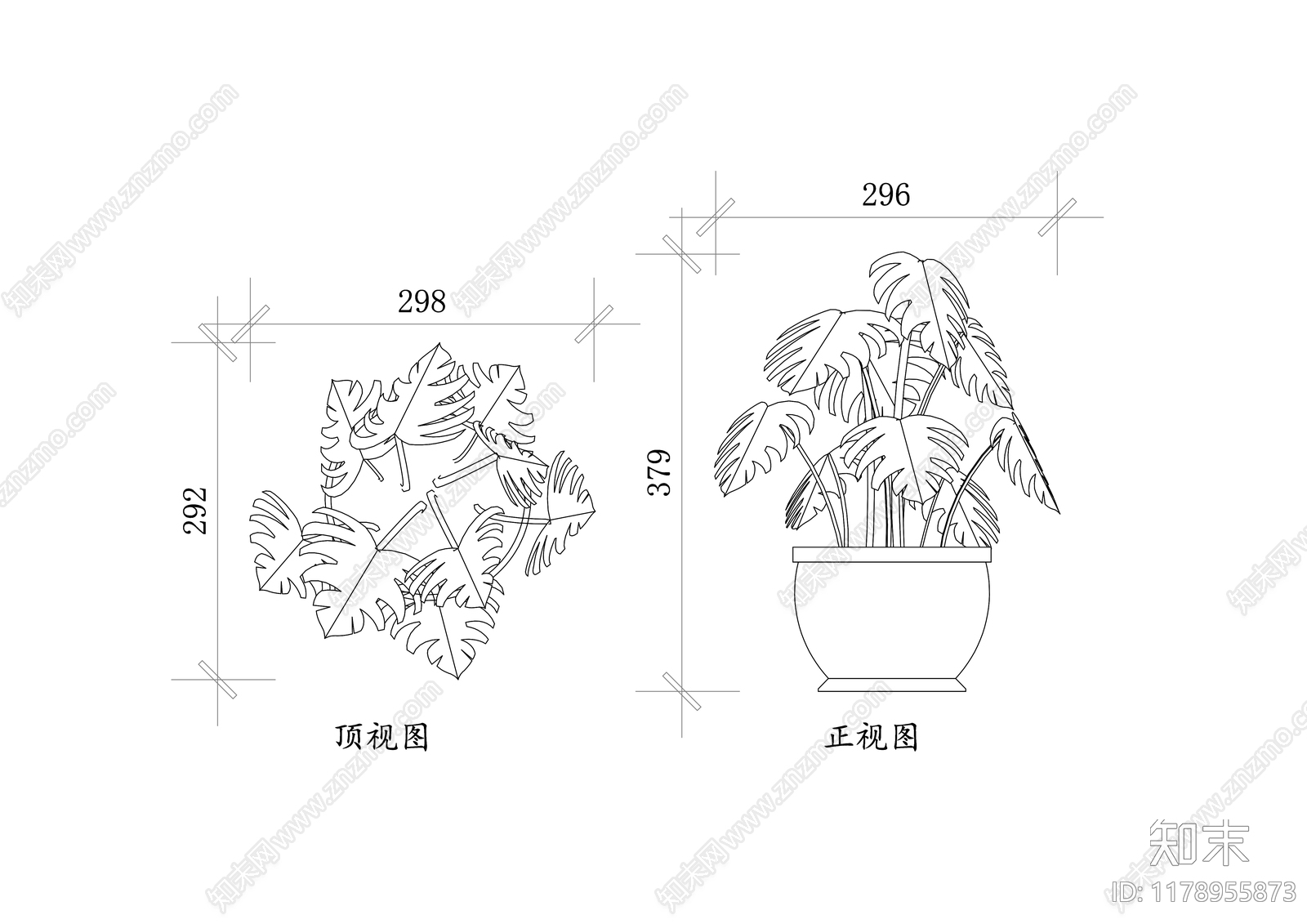 现代综合植物图库cad施工图下载【ID:1178955873】