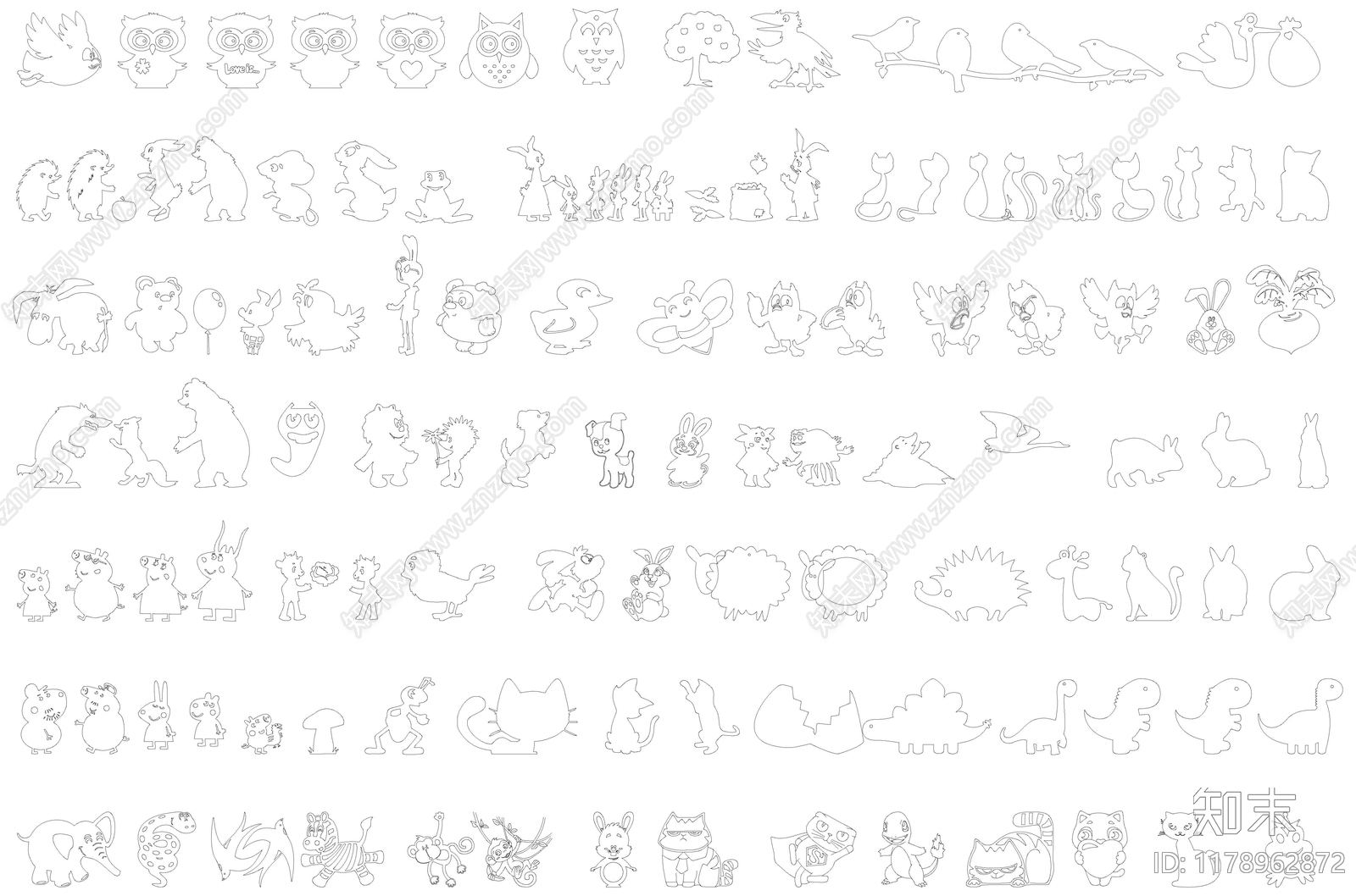 现代动物施工图下载【ID:1178962872】