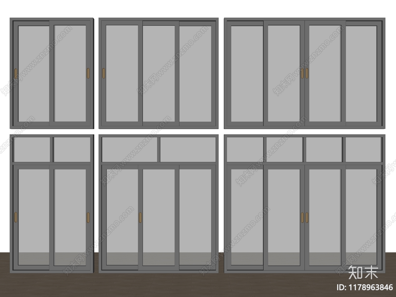 现代推拉门3D模型下载【ID:1178963846】