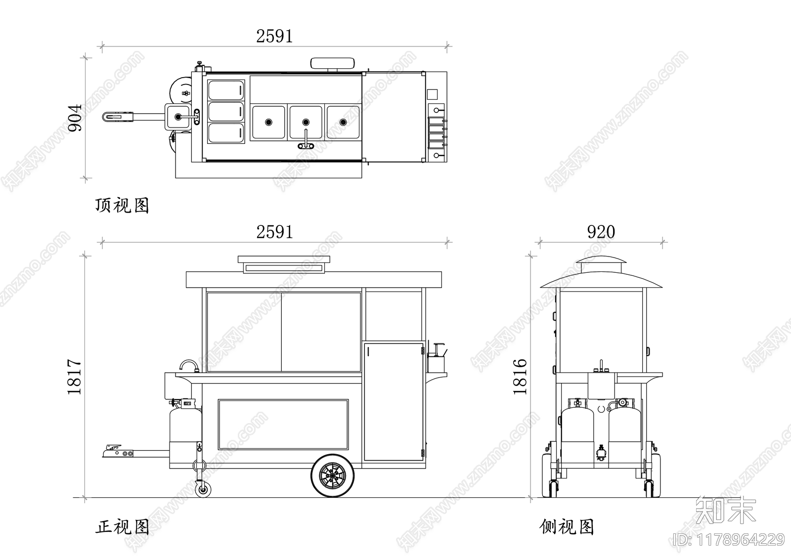 现代摊位施工图下载【ID:1178964229】