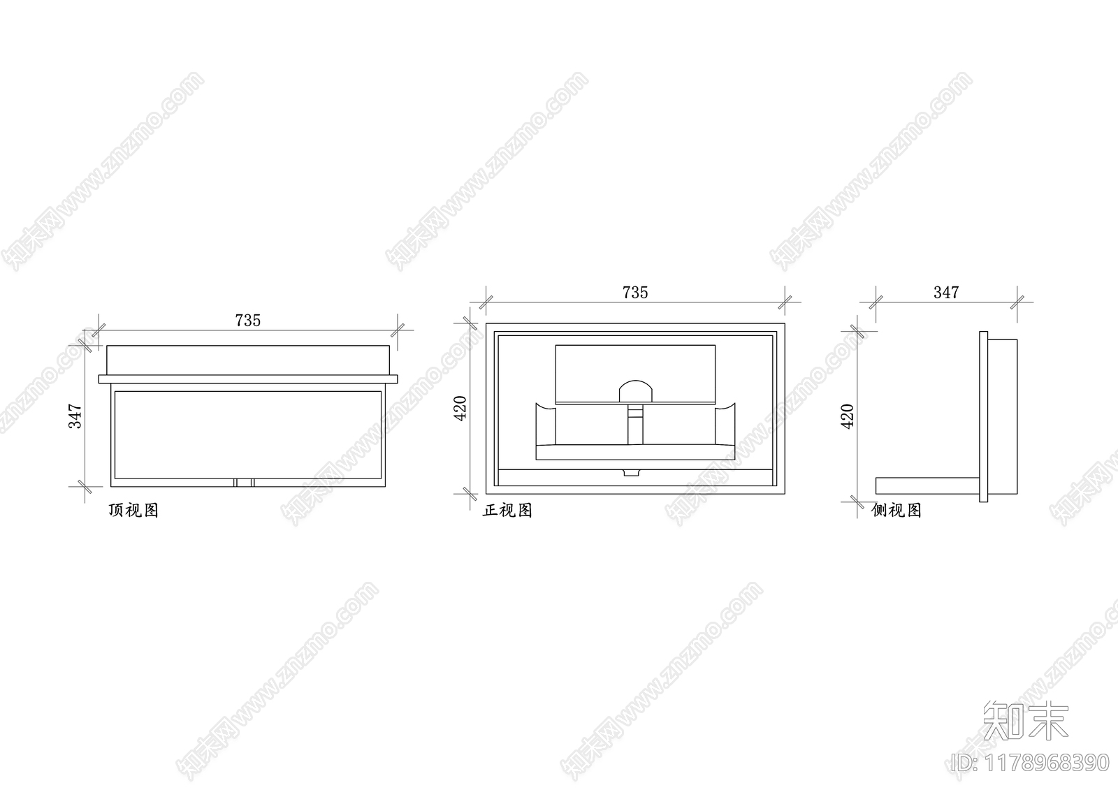 现代综合家具图库施工图下载【ID:1178968390】