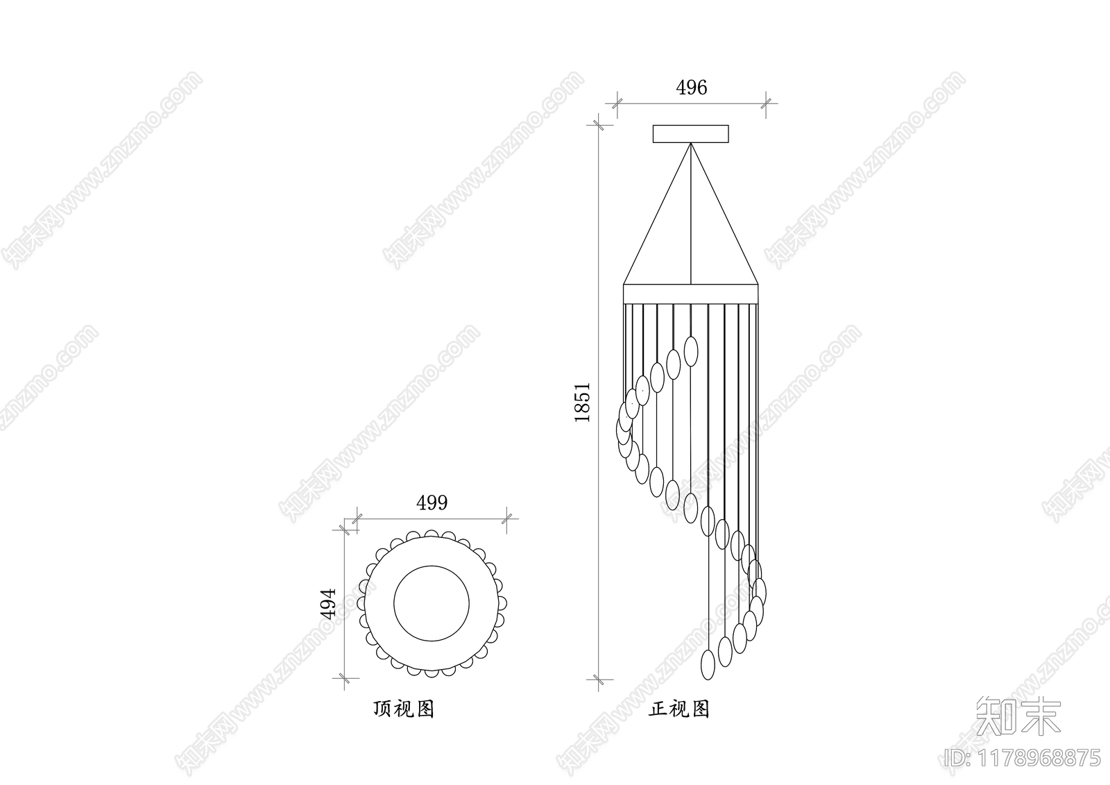 现代灯具图库施工图下载【ID:1178968875】