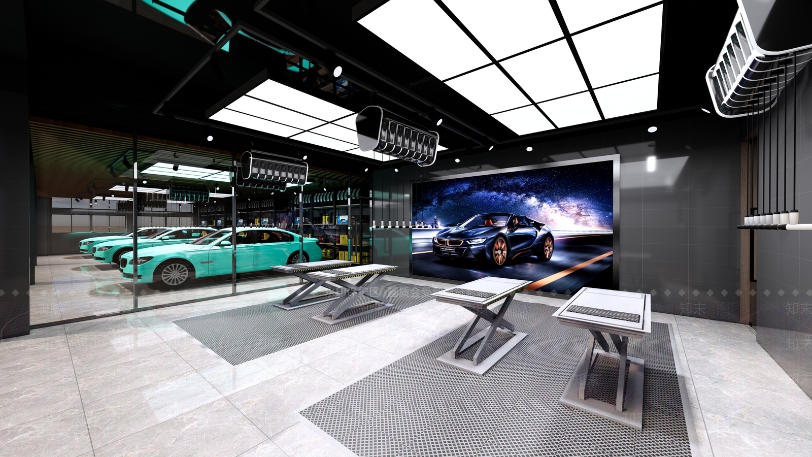 现代汽车4S店SU模型下载【ID:1178974387】