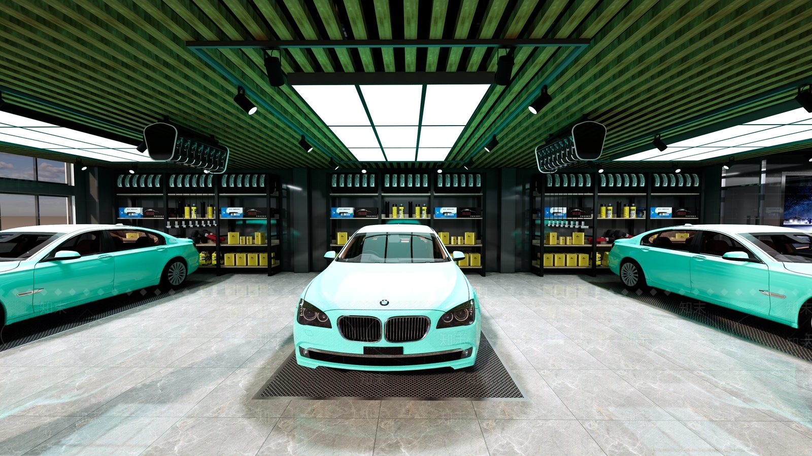 现代汽车4S店SU模型下载【ID:1178974387】