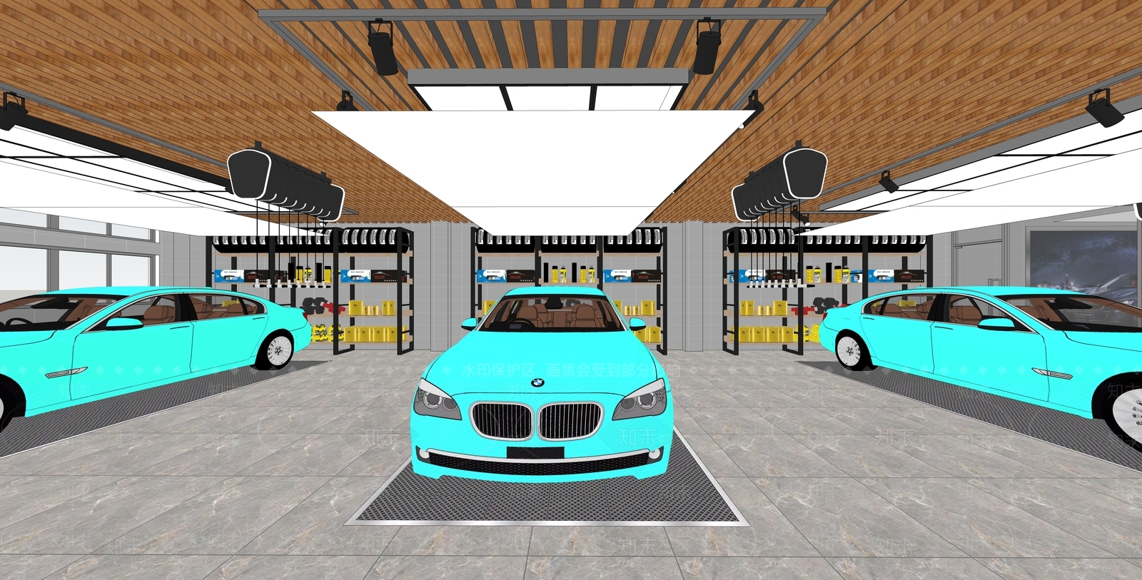 现代汽车4S店SU模型下载【ID:1178974387】