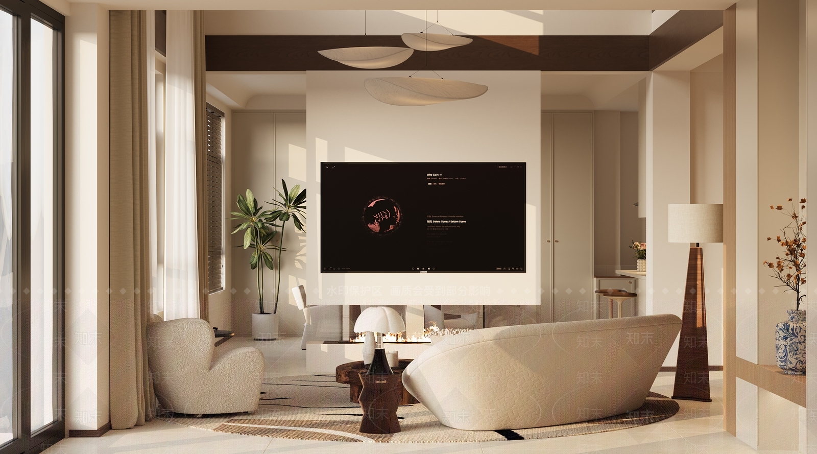 奶油书房3D模型下载【ID:1214859851】