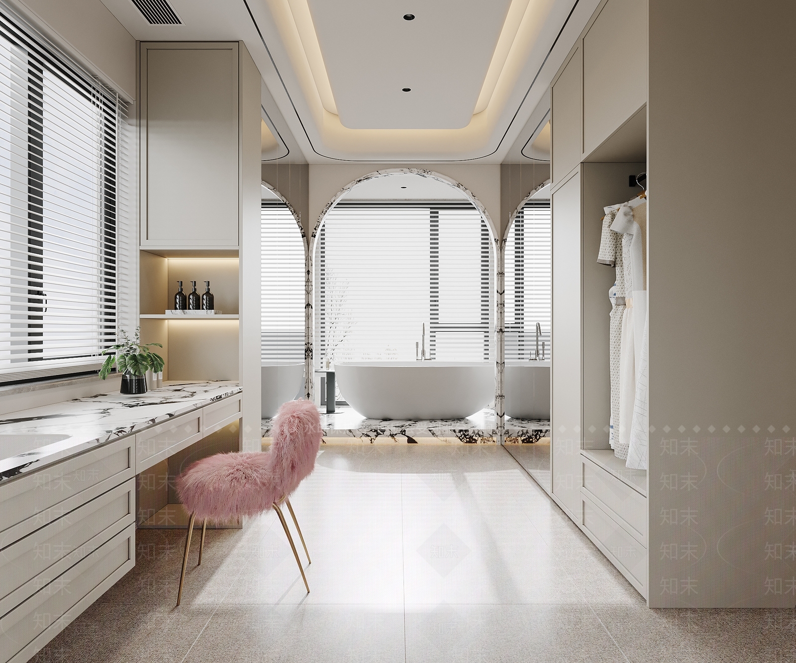 法式衣帽间3D模型下载【ID:1214859951】