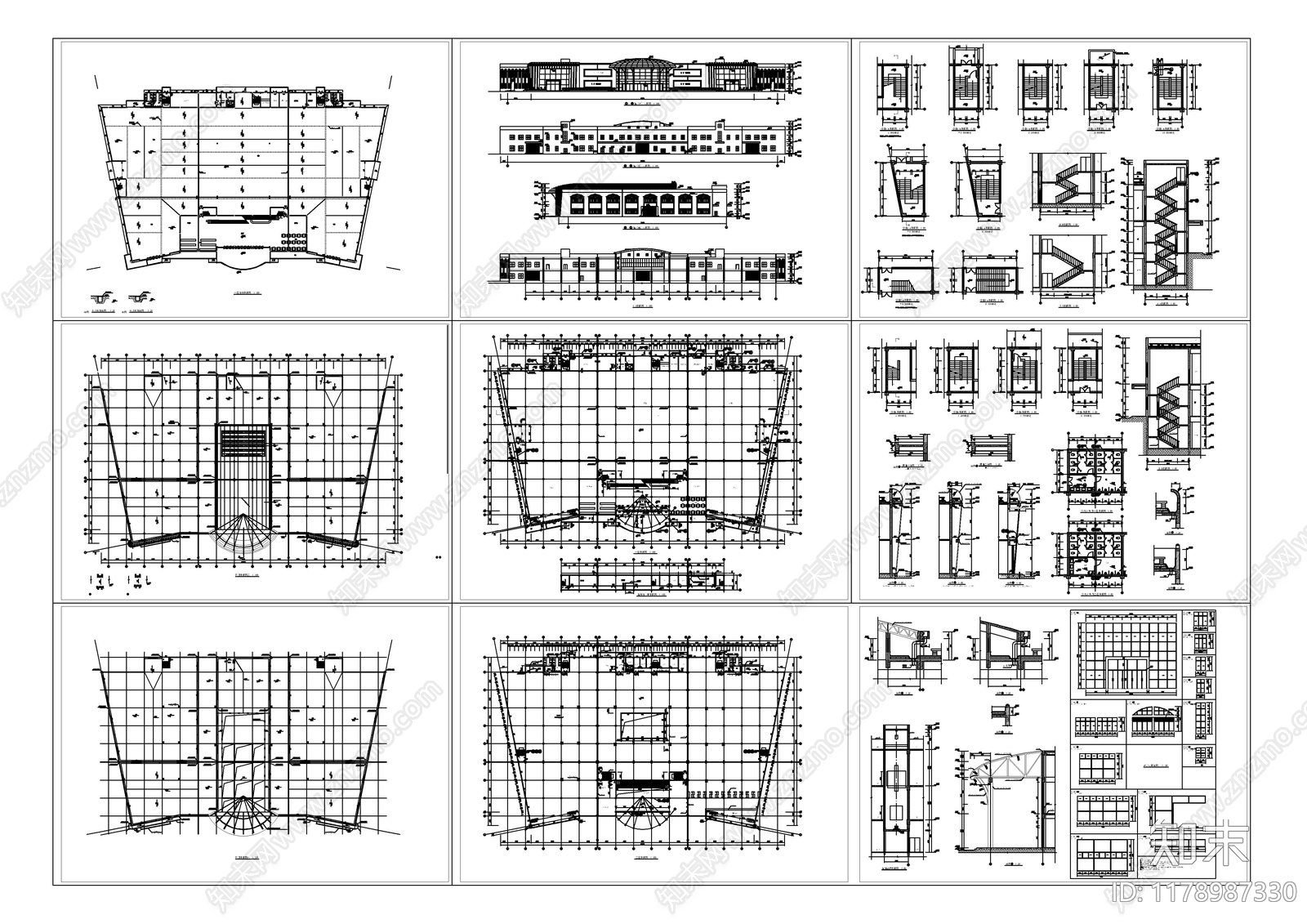 现代其他商业建筑cad施工图下载【ID:1178987330】