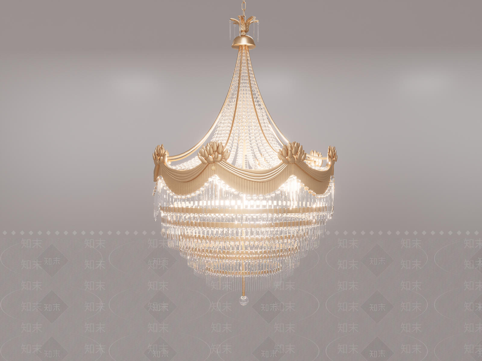 现代欧式吊灯SU模型下载【ID:1178987426】