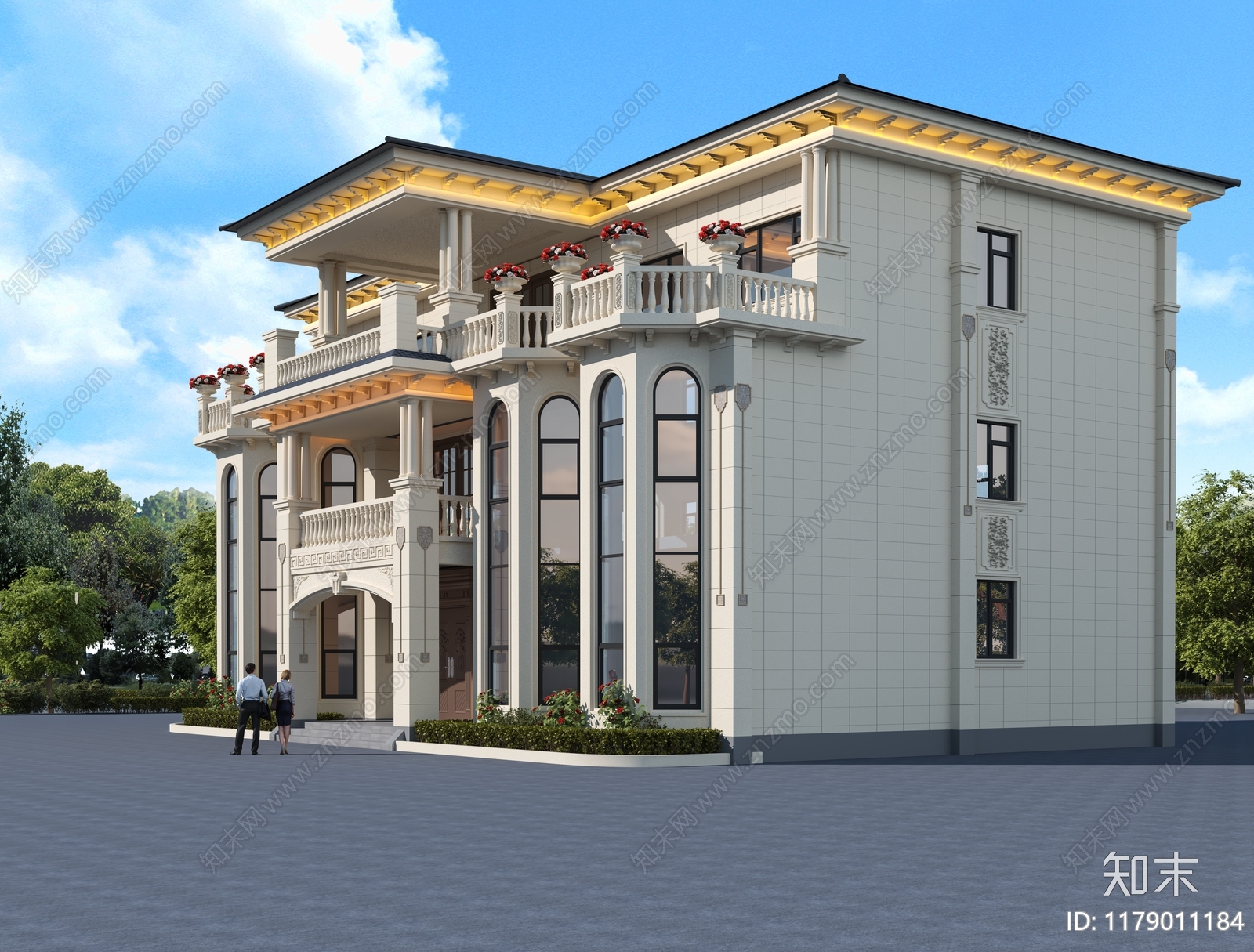 现代欧式其他建筑外观3D模型下载【ID:1179011184】