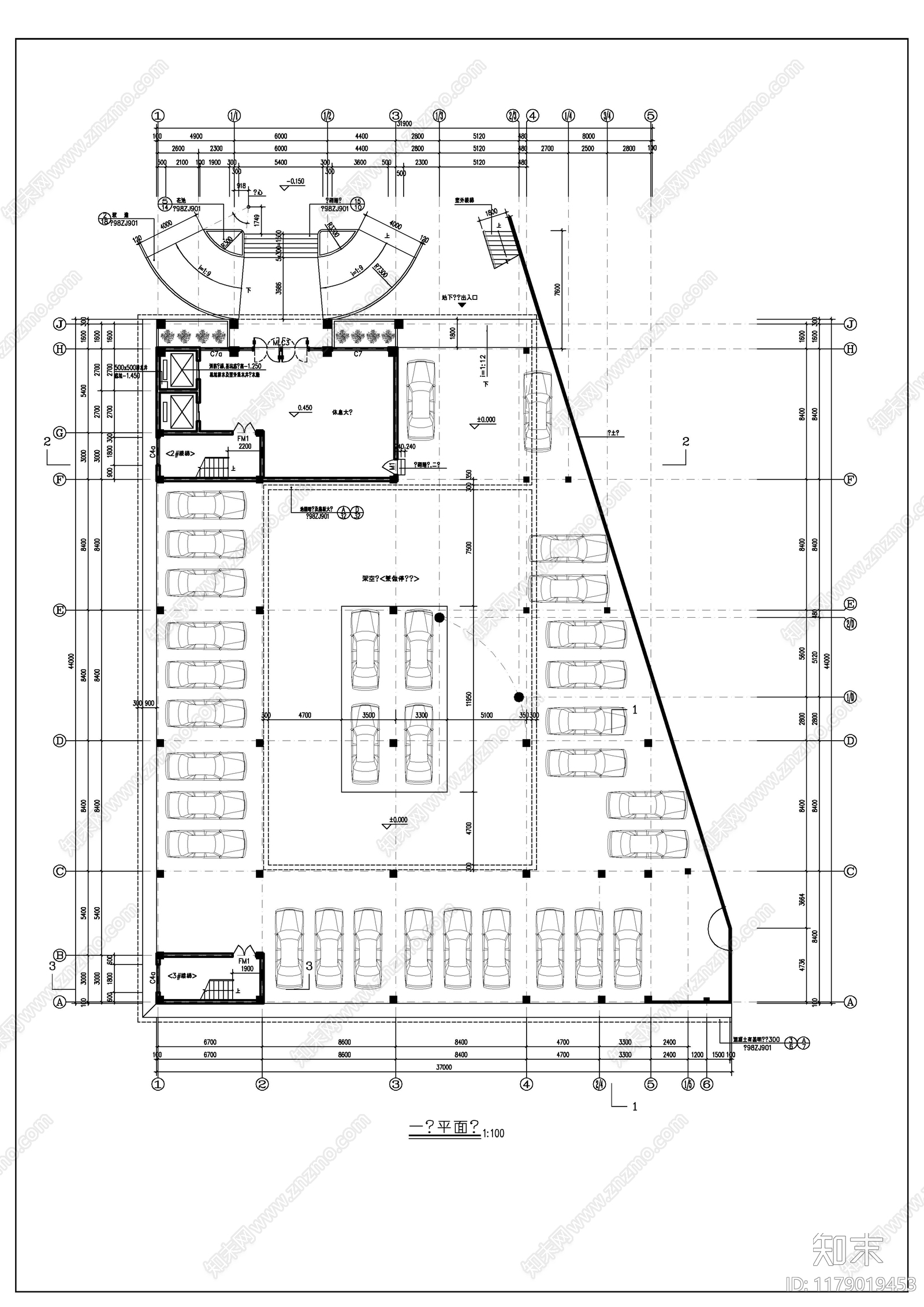 现代简欧酒店建筑cad施工图下载【ID:1179019453】