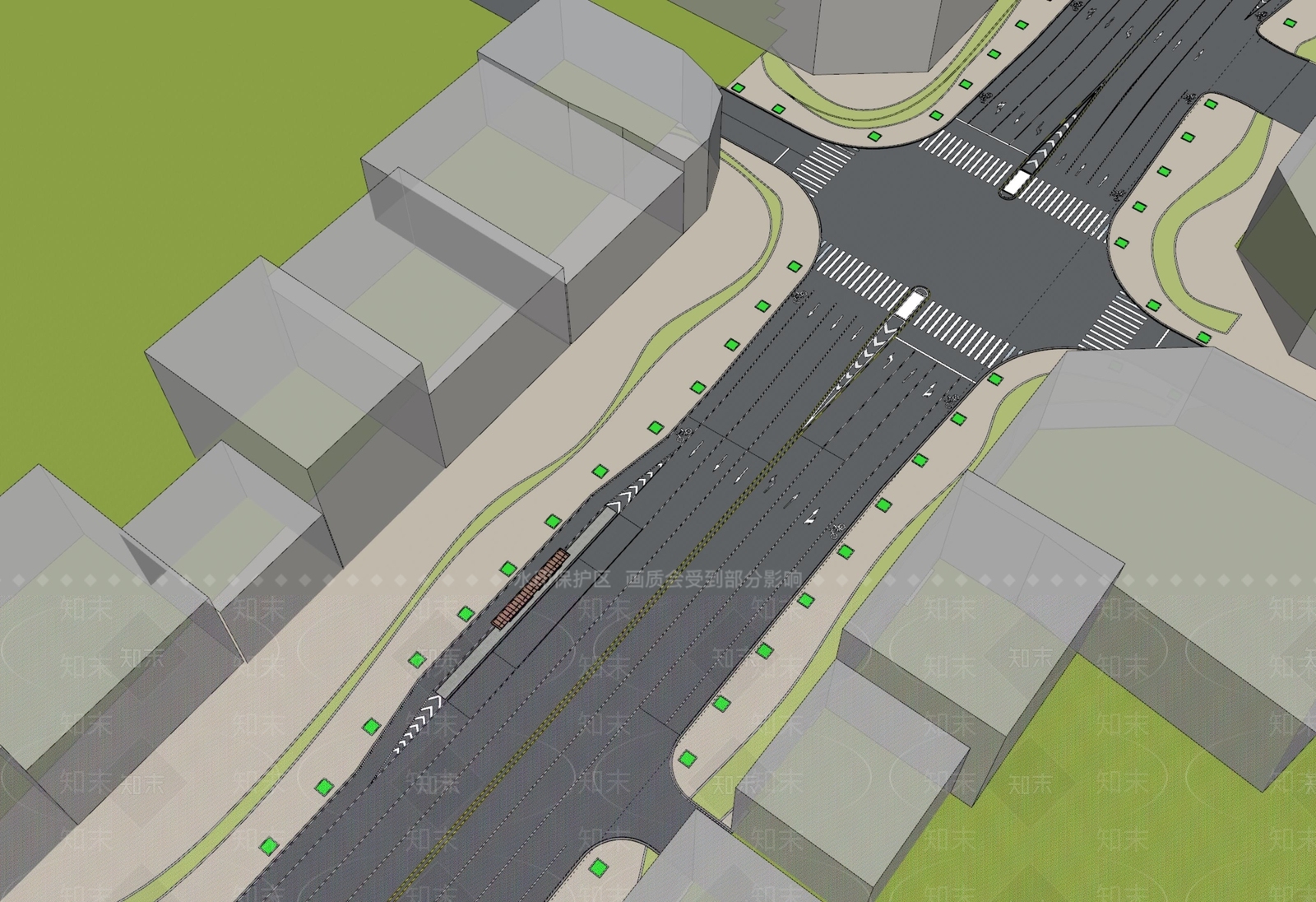 现代道路SU模型下载【ID:1179019664】