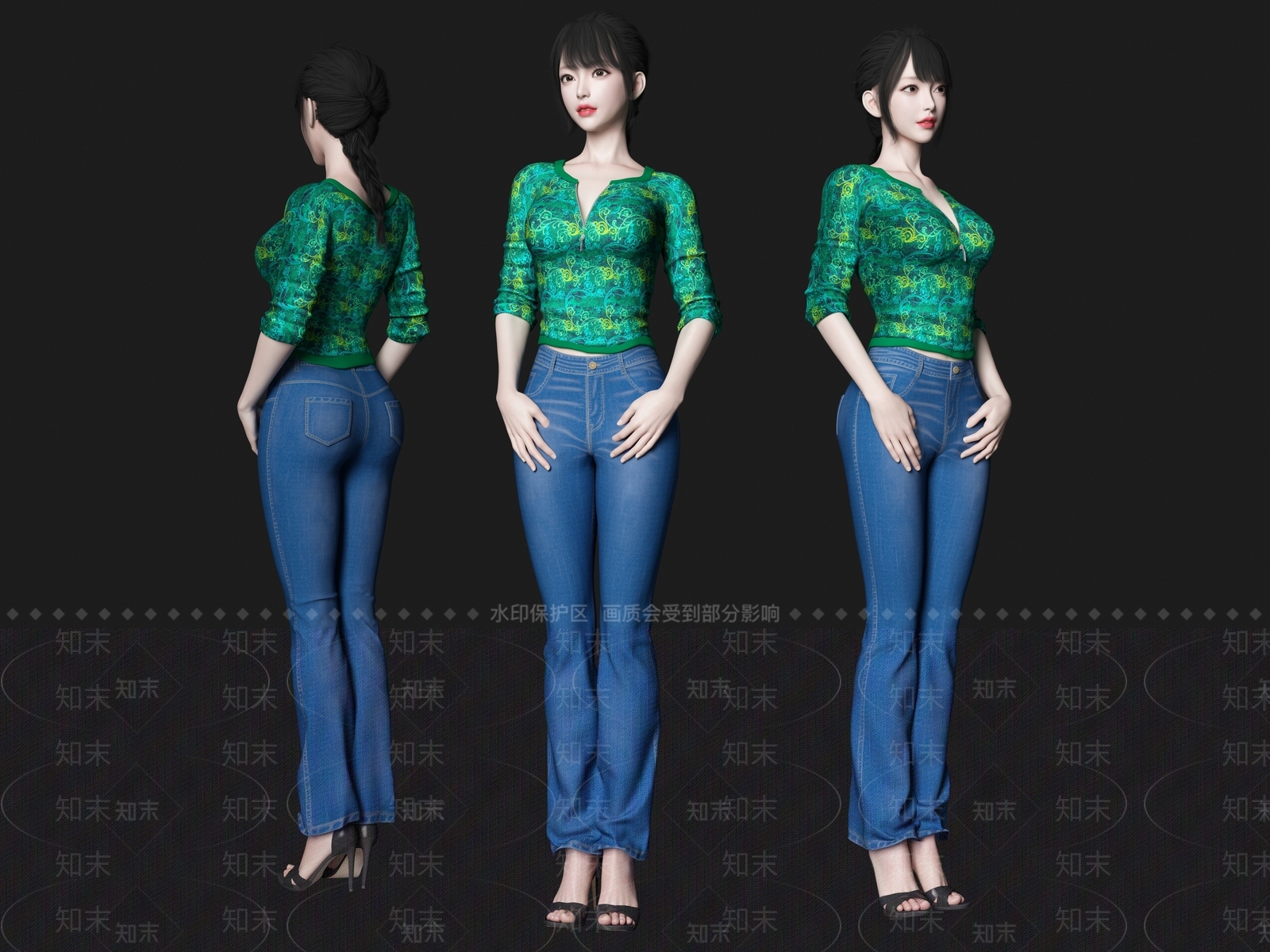 女人3D模型下载【ID:1179020632】