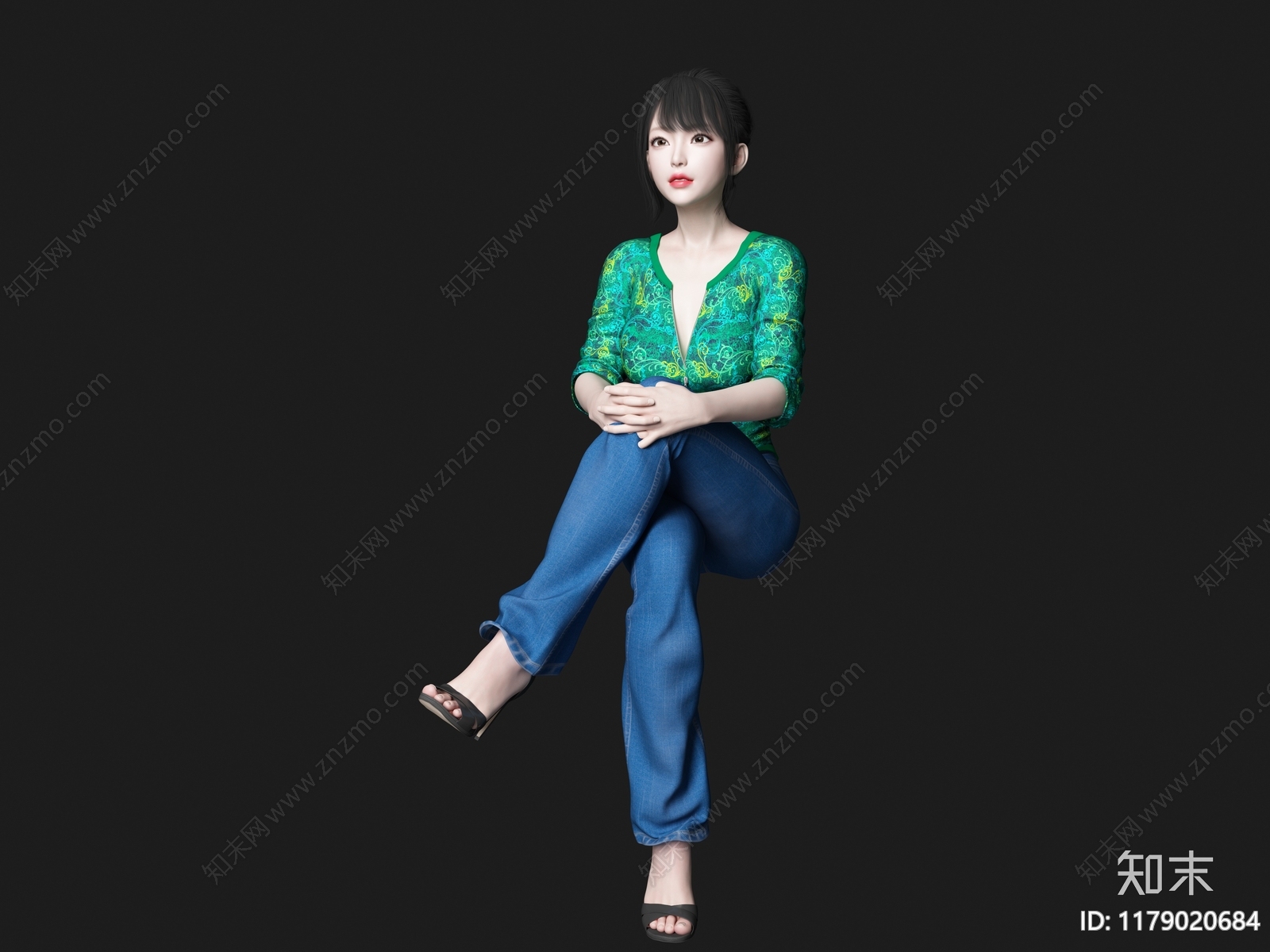 女人3D模型下载【ID:1179020684】