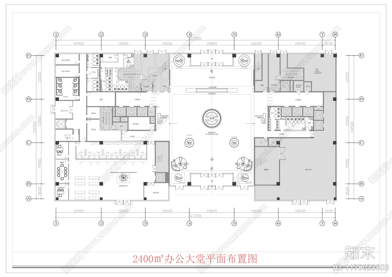 现代大厅施工图下载【ID:1179023903】