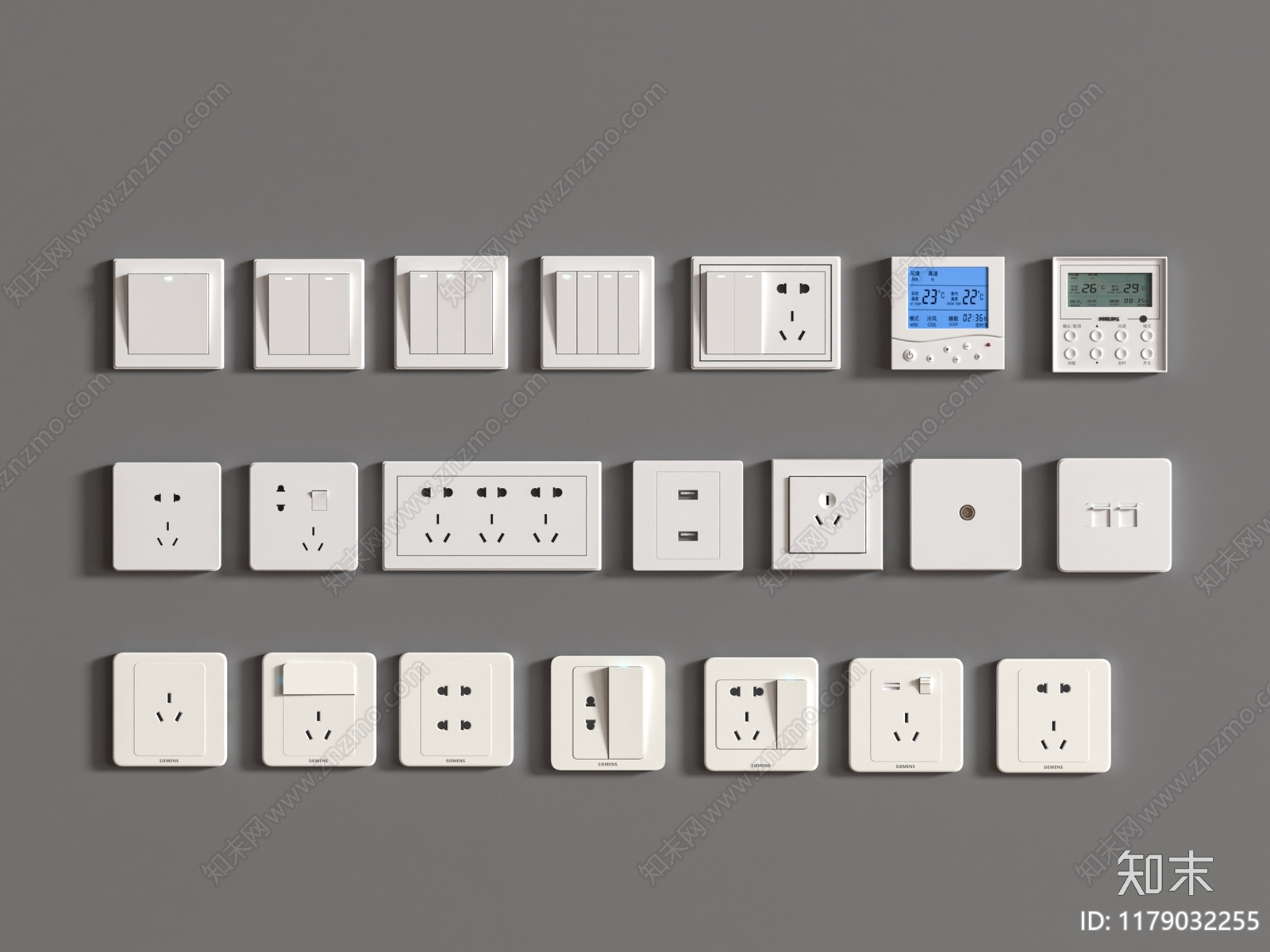 开关插座SU模型下载【ID:1179032255】