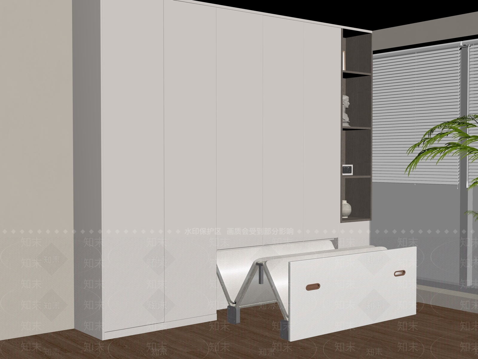 现代其他床具SU模型下载【ID:1179035010】