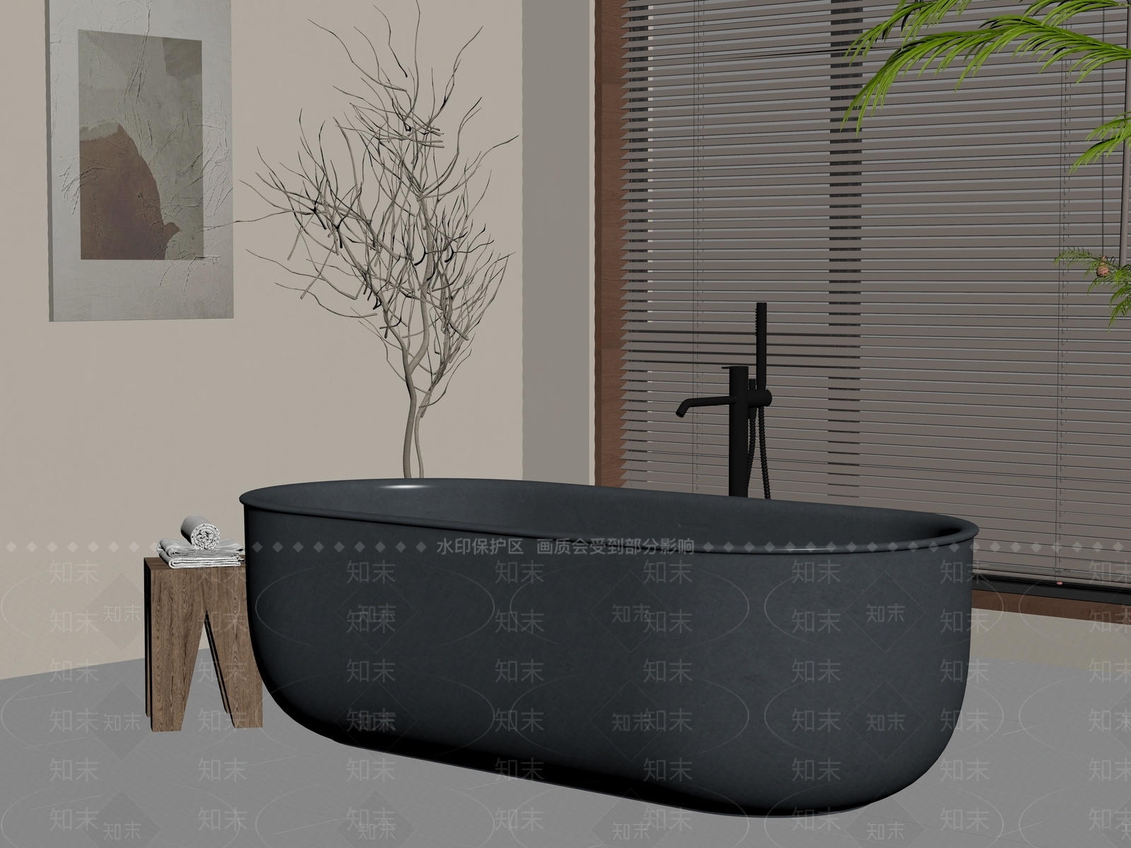 浴缸SU模型下载【ID:1179035456】