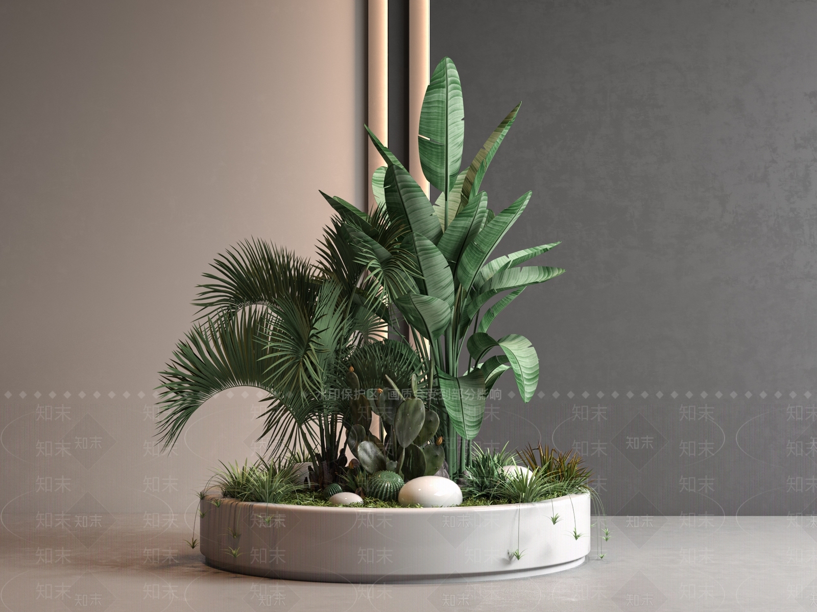 植物组合SU模型下载【ID:1179035457】
