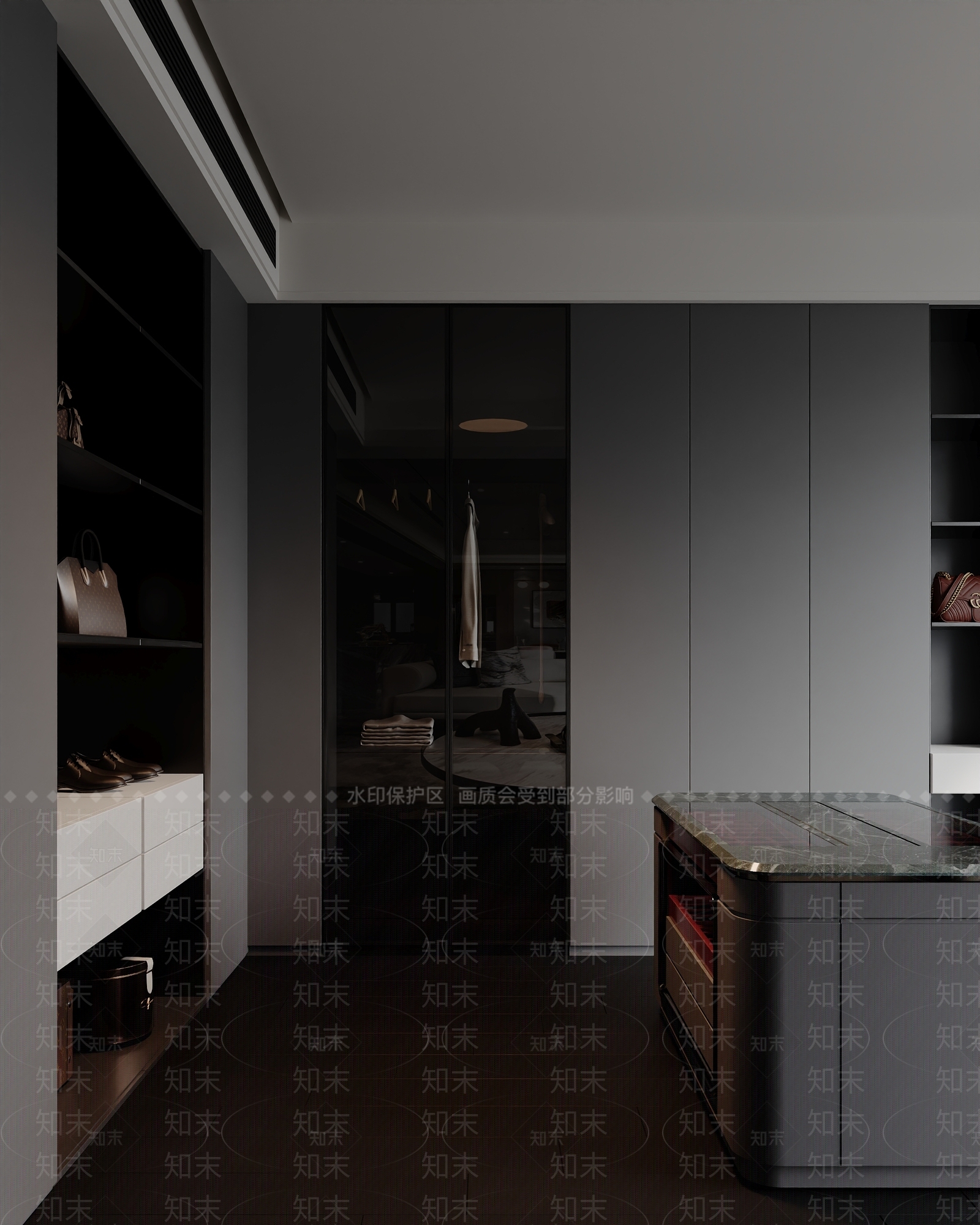 意式极简衣帽间3D模型下载【ID:1179047125】
