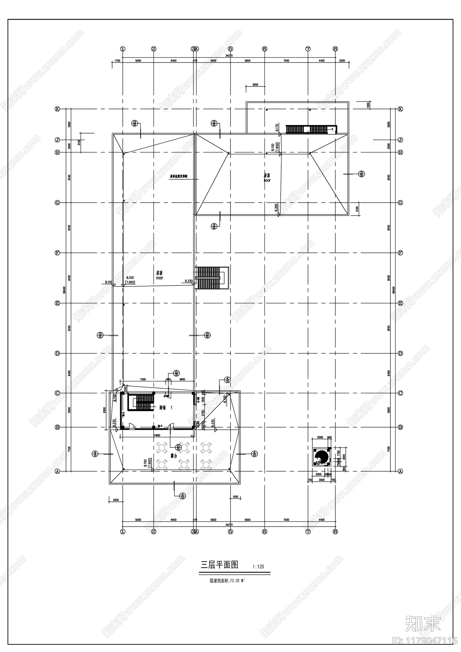 现代商业街cad施工图下载【ID:1179047116】