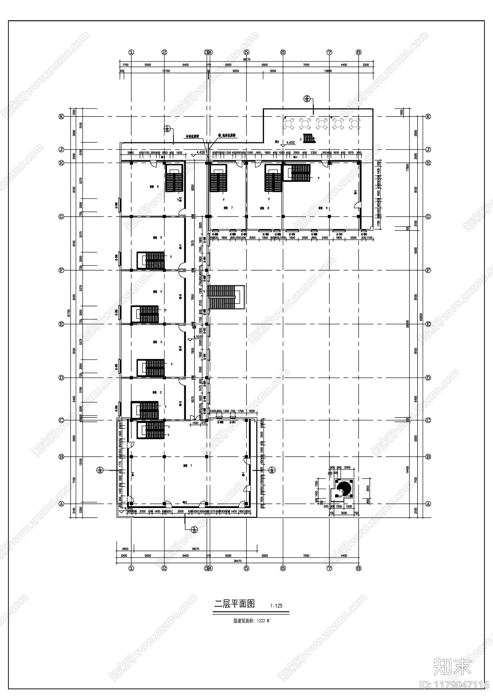 现代商业街cad施工图下载【ID:1179047116】