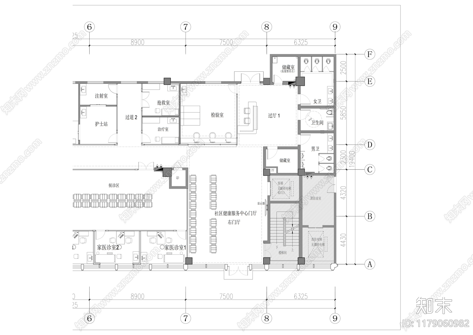 现代医院cad施工图下载【ID:1179060982】