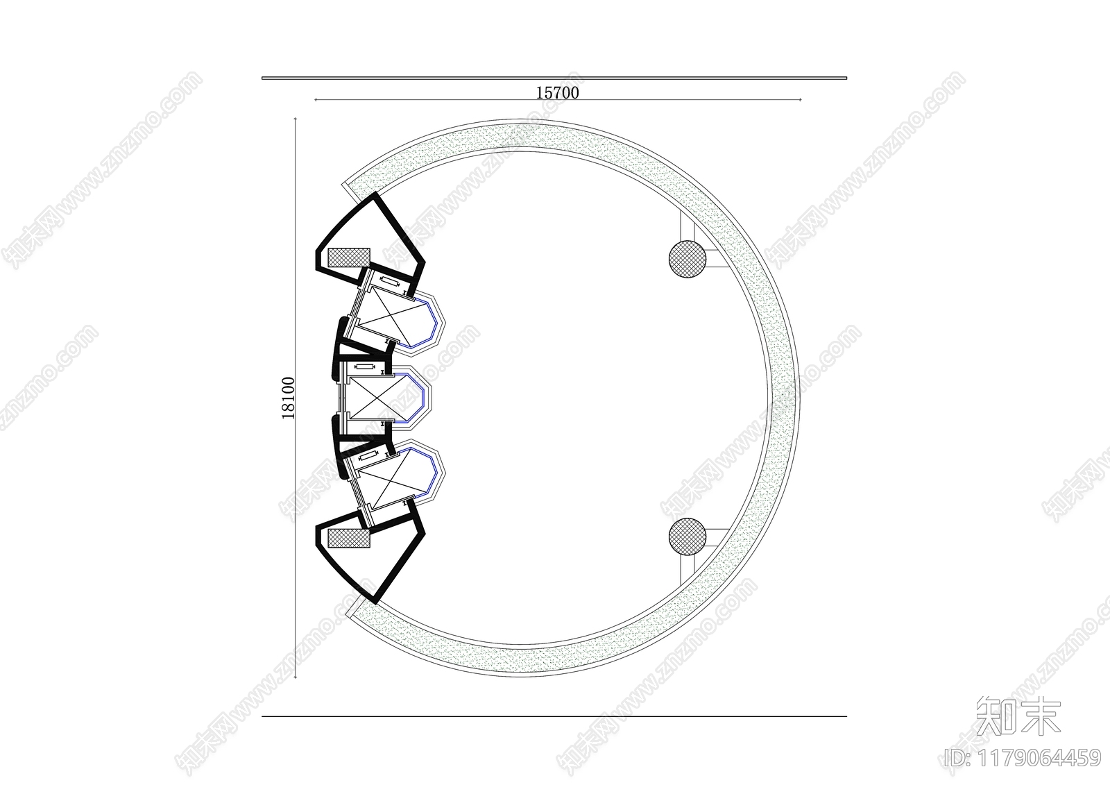 现代电梯厅cad施工图下载【ID:1179064459】