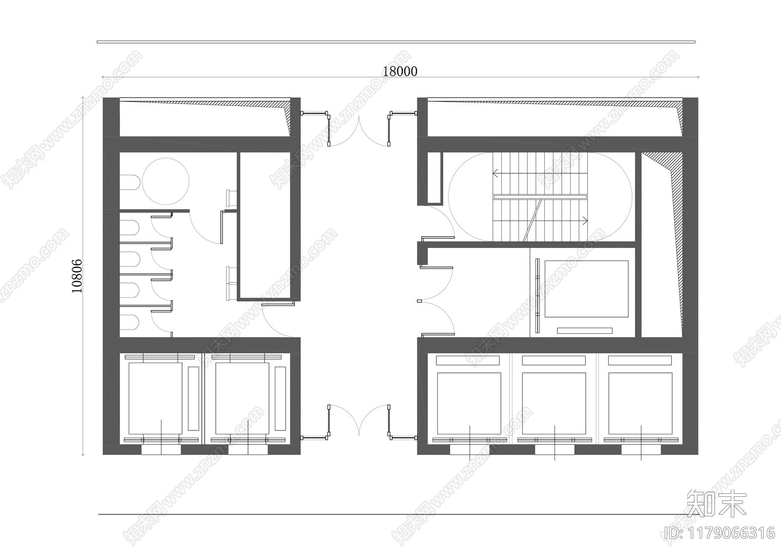 现代电梯厅施工图下载【ID:1179066316】