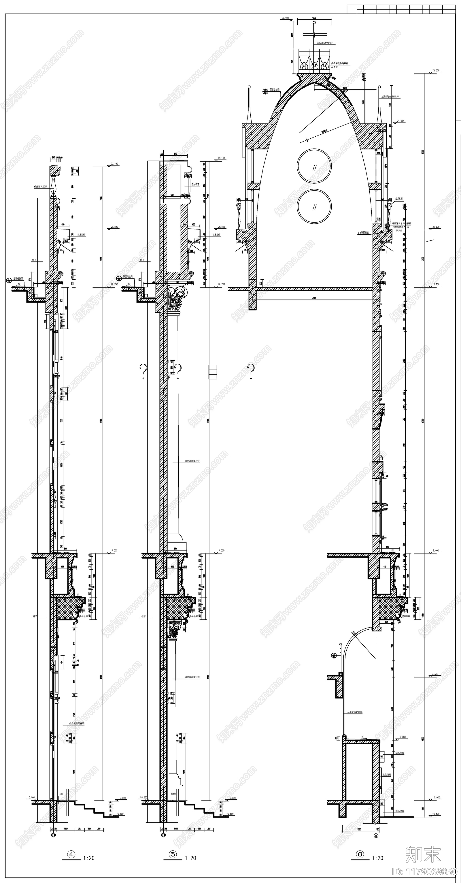 现代欧式酒店建筑cad施工图下载【ID:1179069850】