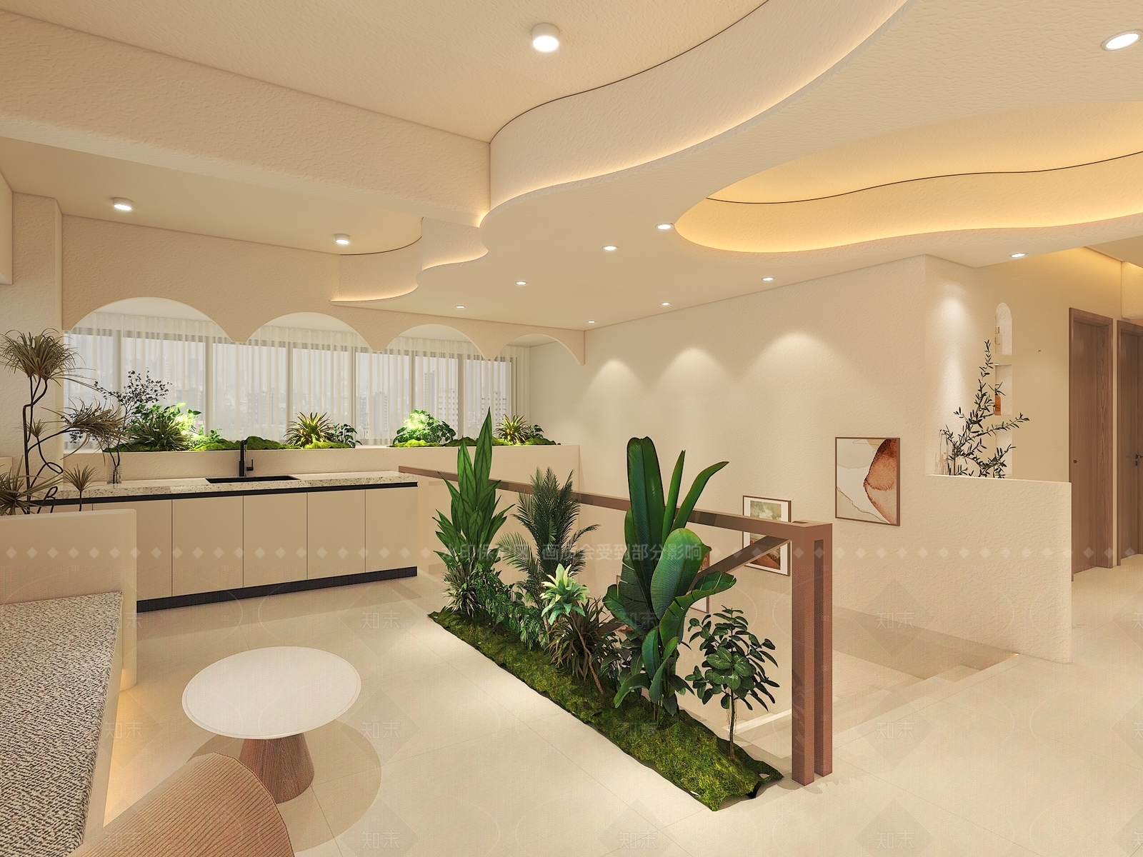 奶油侘寂美容院3D模型下载【ID:1179093525】