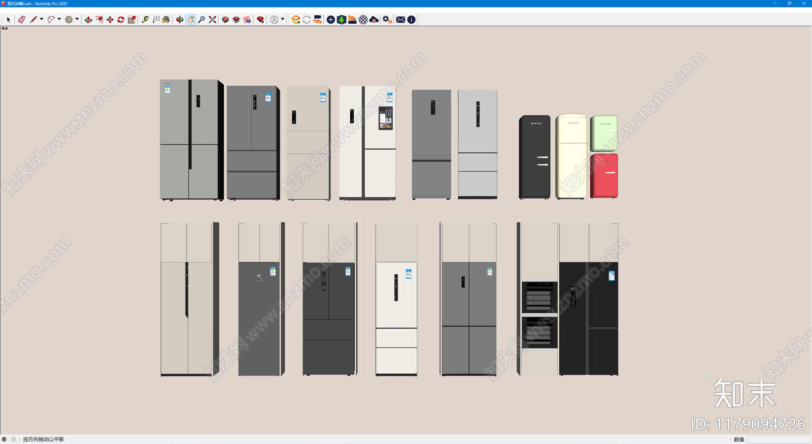 冰箱SU模型下载【ID:1179094726】