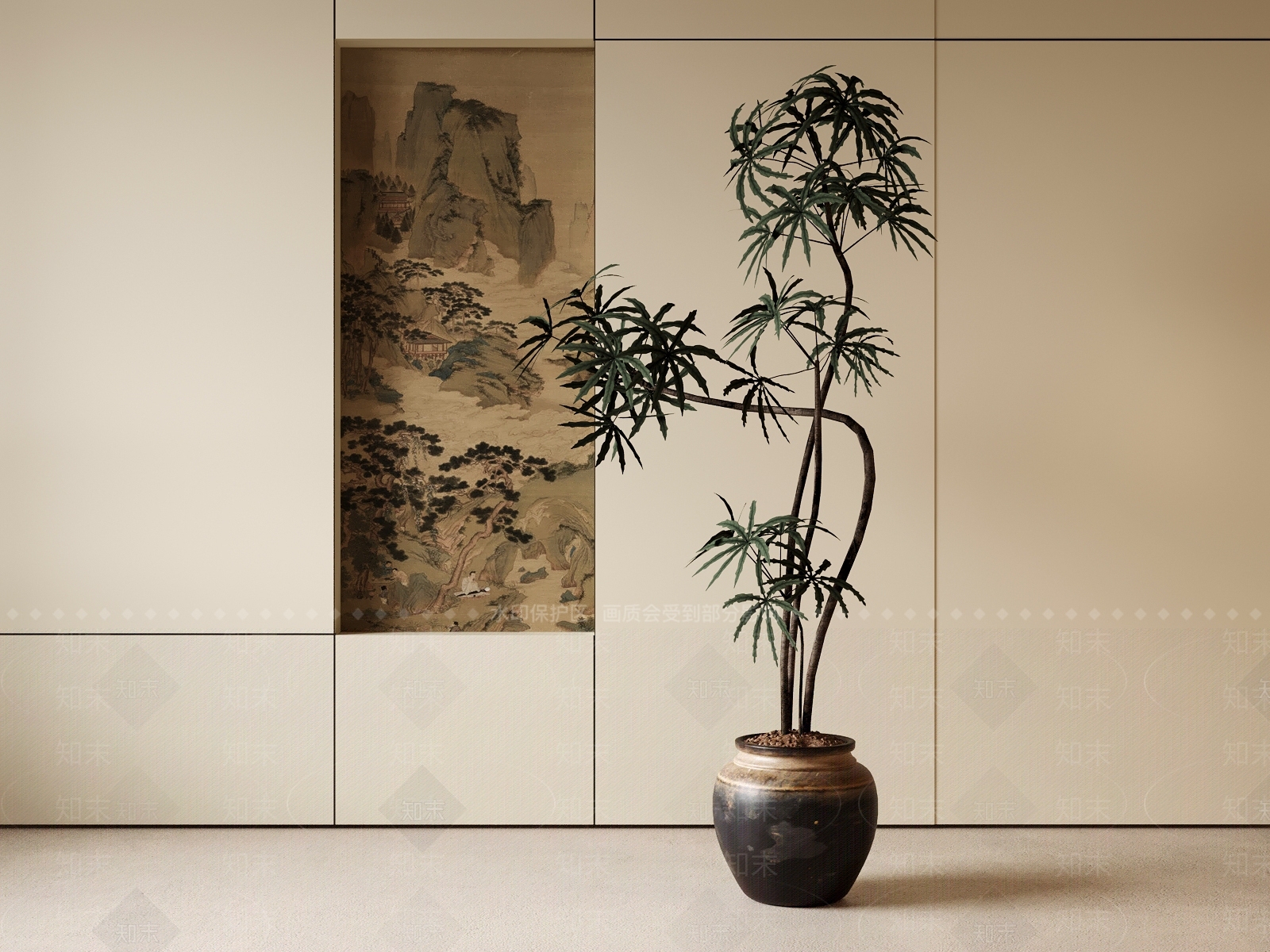 盆栽SU模型下载【ID:1179098412】