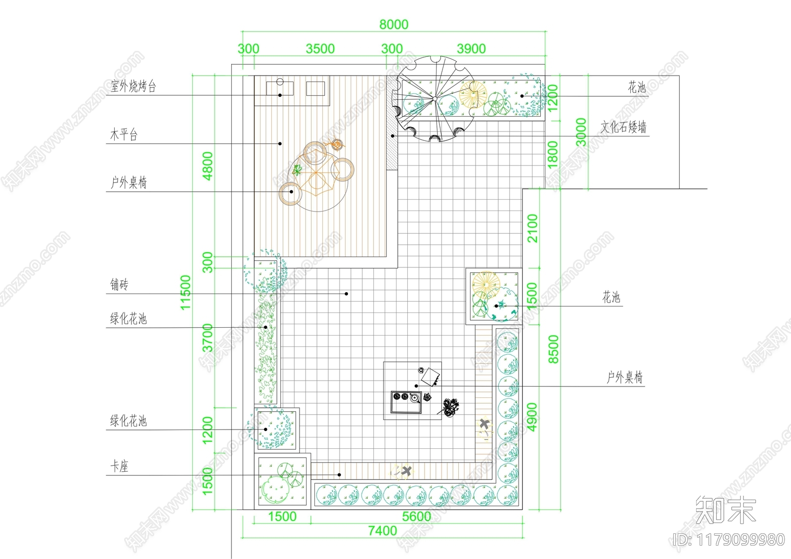 现代庭院施工图下载【ID:1179099980】