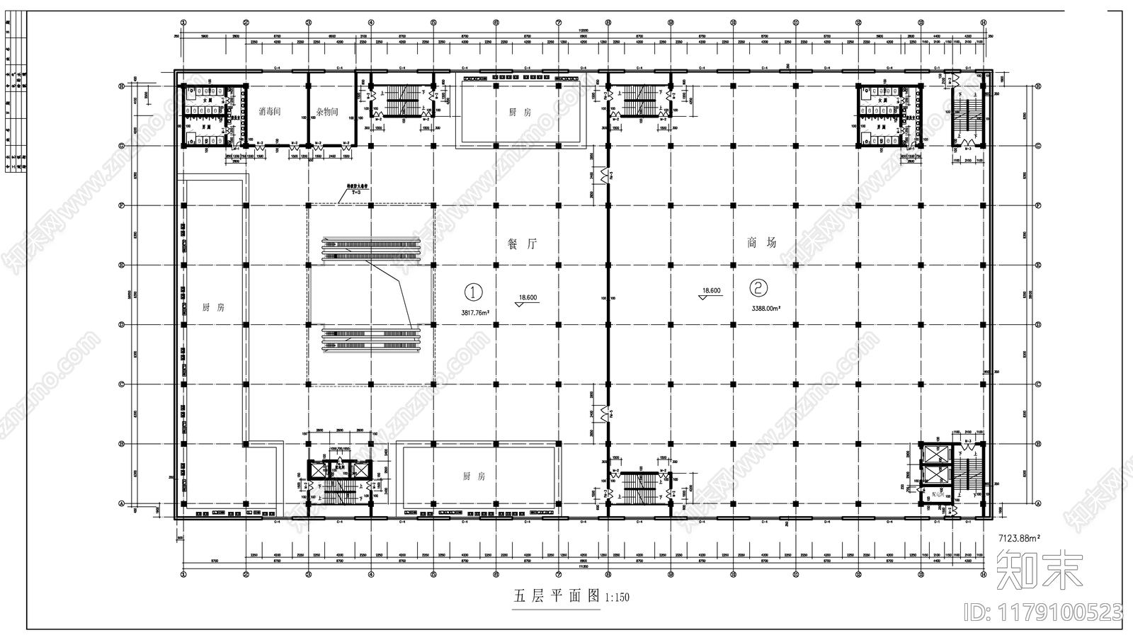 建筑平面图施工图下载【ID:1179100523】