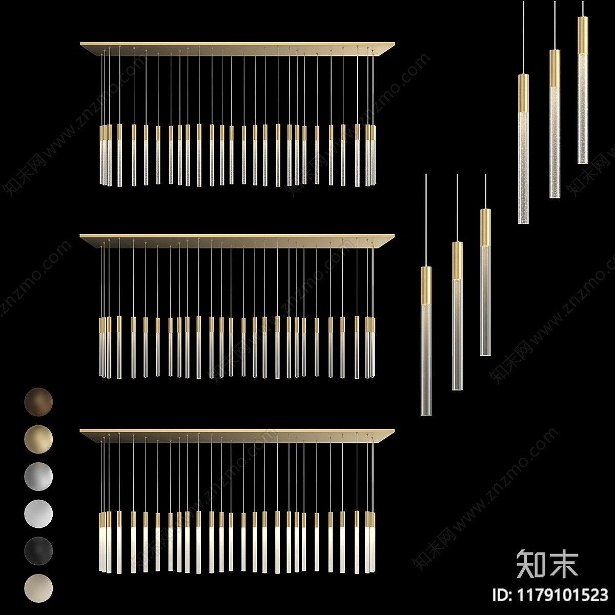 现代吊灯3D模型下载【ID:1179101523】