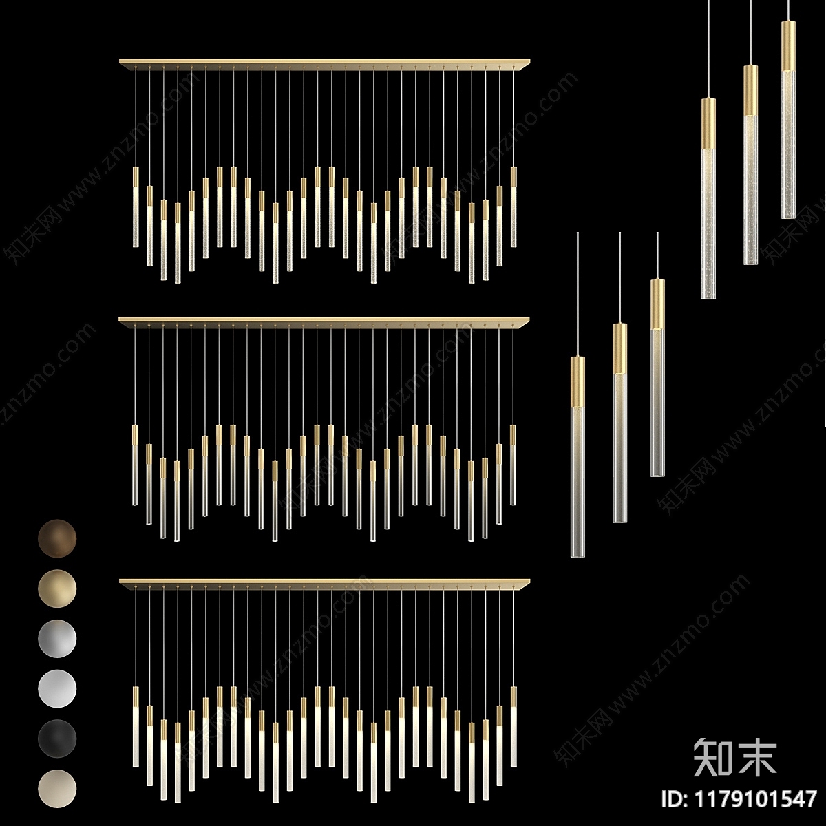 现代吊灯3D模型下载【ID:1179101547】