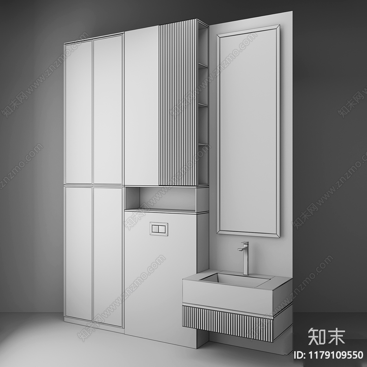 洗手台3D模型下载【ID:1179109550】