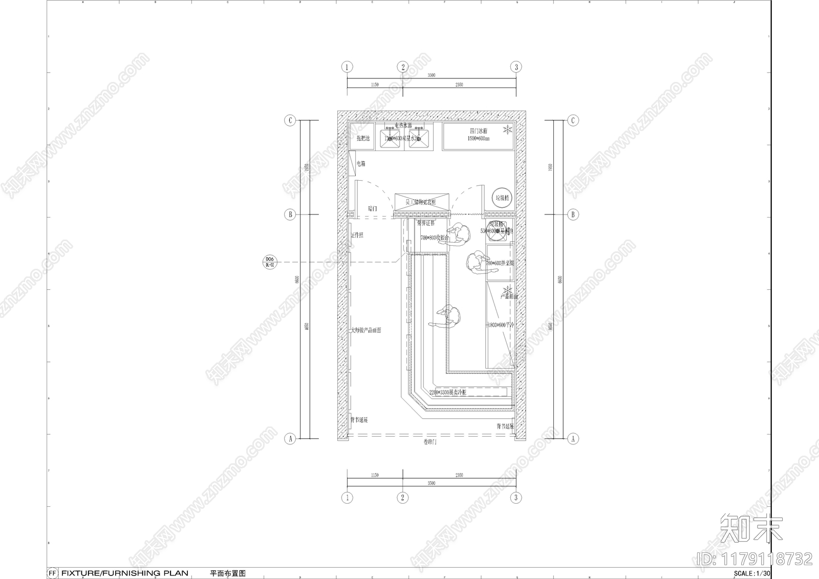 现代其他餐饮空间cad施工图下载【ID:1179118732】