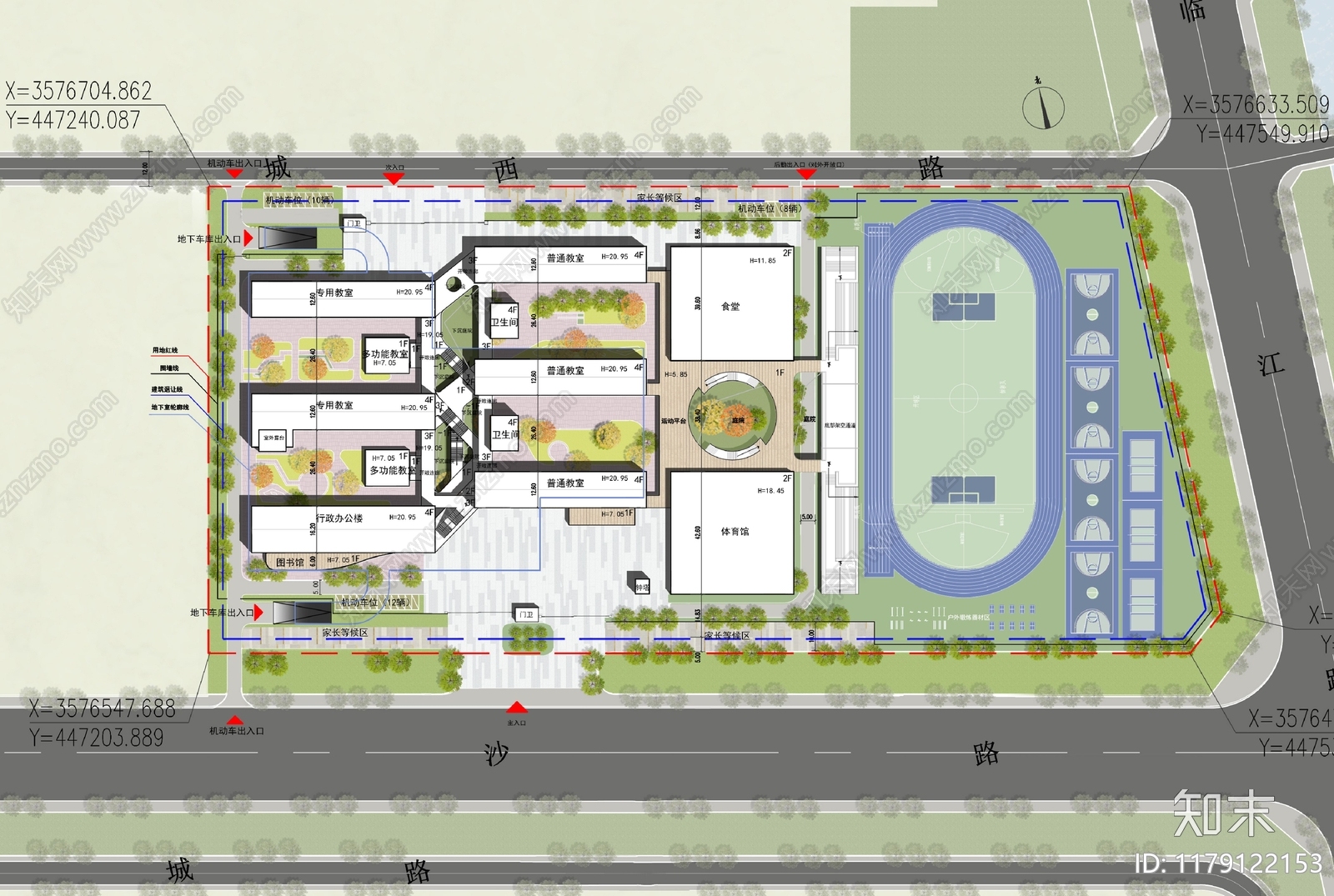 现代学校建筑施工图下载【ID:1179122153】