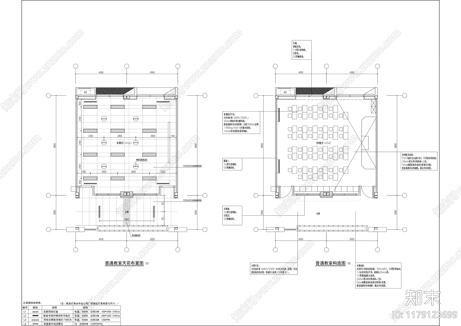 现代学校建筑施工图下载【ID:1179123699】