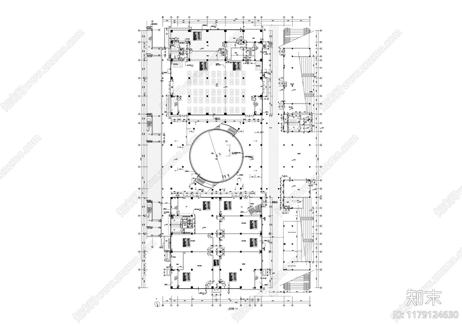 现代学校建筑cad施工图下载【ID:1179124630】